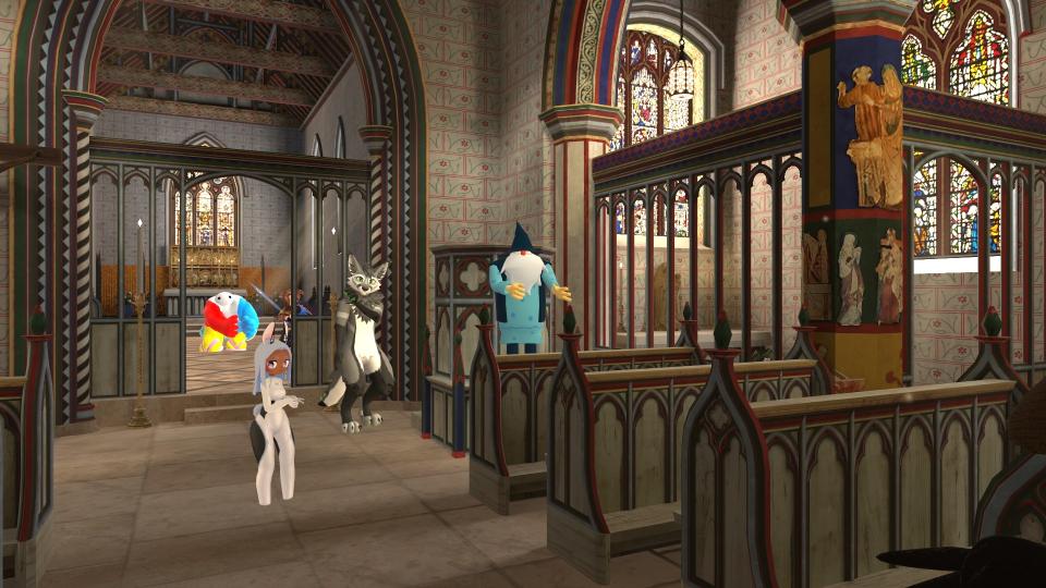 Course field trip in the metaverse for INT 137RT Religion and Technology